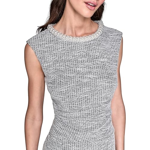 Image of Karl Lagerfeld Women's Flare Skirt Sleeveless Stretch Dress