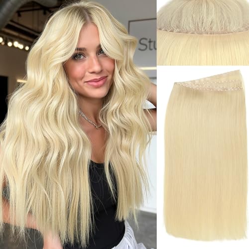 WIGER Genius Weft Hair Extensions White Blonde Double Weft OVO