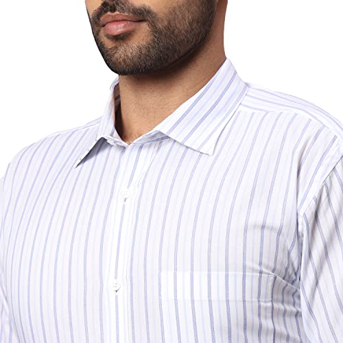 Image of Park Avenue Men's Pure Cotton Solid Pattern Slim Fit Semi Cutaway Collar Full Sleeve Formal Shirt