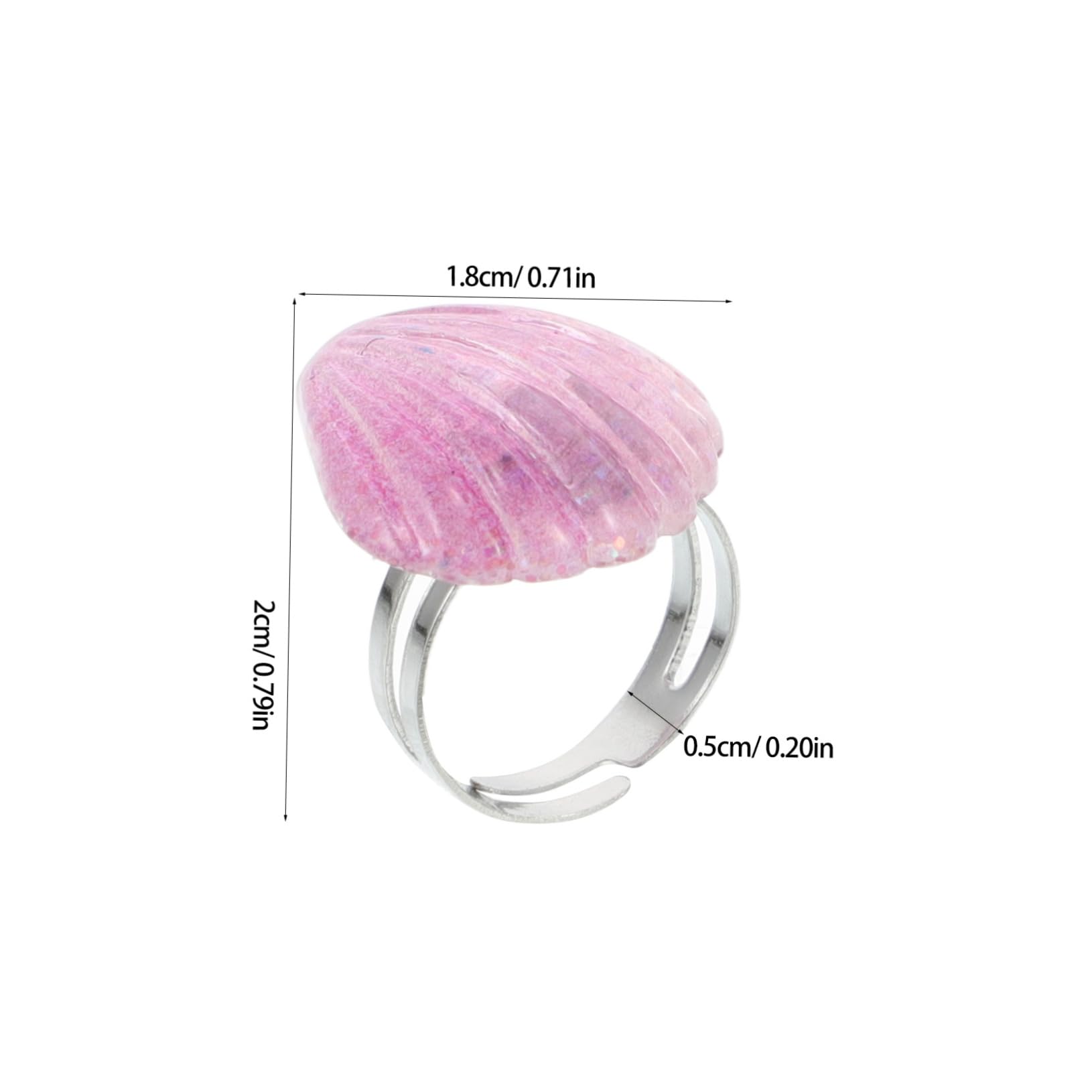 ifundom Girls Ocean Theme Shell Ring Set Beach Accessories Toddler Jewelry Party Favors Present