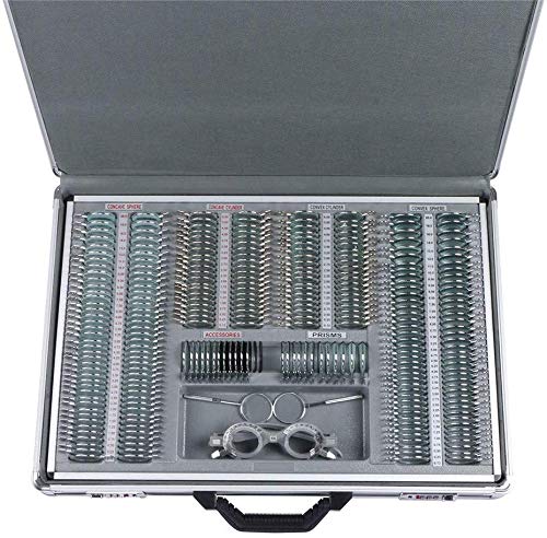 Drohneks 266 Optical Test Lens Set, Glasses Optometry Emetal Ring Aluminum and Free Trial Frame