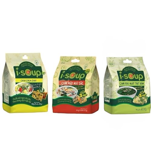 Set 3 Canh I-Soup Vietnamese Instant Soup Mix Variety Pack,