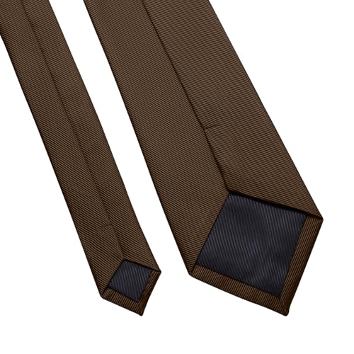 Image of DecTwig Men's Ties Solid Color Formal Neckties 3.15 inch (8CM) Black Ties For Men