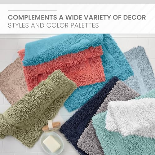 Martex 100% Cotton Ringspun Bath Rug | Super Soft | Super Absorbent | Essential Bathroom Rugs | Non-Slip Bath Mat | Quick Drying Bath Mat | White