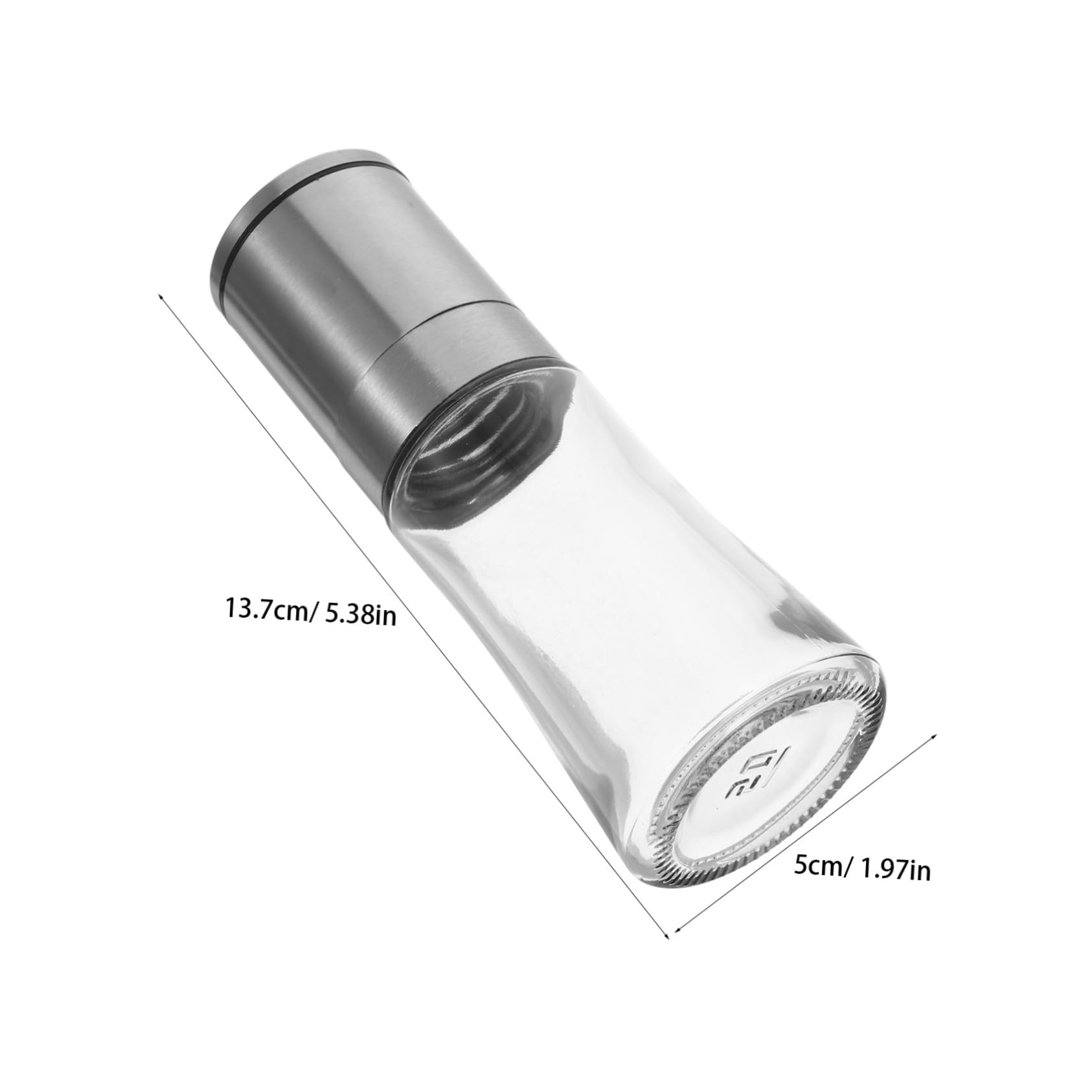 Sosoport 2pezzi Macina Pepe Manuale in Acciaio Inox Macina Ricaricabile per Cucina Accessori per Spezie e Viaggi