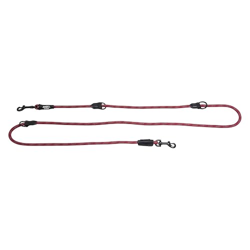 JACK AND VANILLA, Deja Dressage 2 Croch. para Perro, Modelo Luminous Dots, Color Negro/Rojo