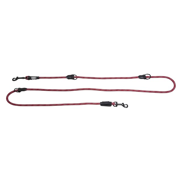 JACK AND VANILLA, Deja Dressage 2 Croch. para Perro, Modelo Luminous Dots, Color Negro/Rojo