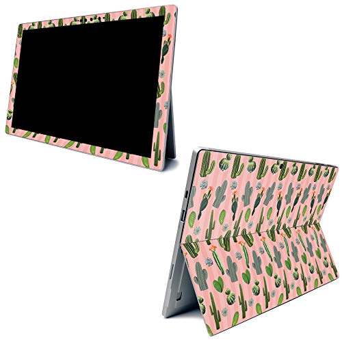 Image of MightySkins Carbon Fiber Skin for Microsoft Surface Pro 7 - Cactus Garden | Textured Carbon Fiber Finish | Easy to Apply, Remove, and Change Styles | Made in The USA (CF-MISURPR7-Cactus Garden)