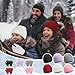 Suhine 12 Pcs Kids Knit Beanies Hats Gloves Winter Set for 5-10 Unisex Warm Cold Weather Full Fingers Gloves for Boys Girls(Fashion Color)