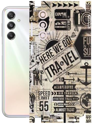 Image of AtOdds - Full Body Back Screen Guard Protector Film - Lamination Wrap Skin Sticker Compatible with Samsung Galaxy M34 (5G) | Scratchproof Matte Finish (Explore)