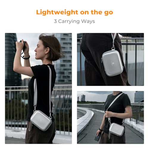 Image of K&F CONCEPT Carrying Case for Digital Camera, Hard Shell Protective Case | EVA material, Water Resistant, for CCD /Sony /Canon Digital Cameras, with Shoulder Strap, Shockproof, Compact size