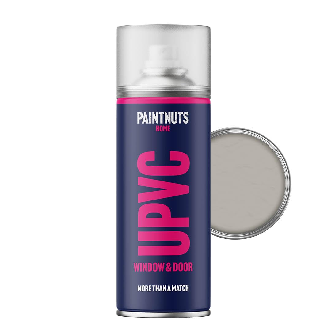 Paintnuts Silk Grey Upvc Window & Door Paint - Ral-7044 - Matt 400Ml Spray Can