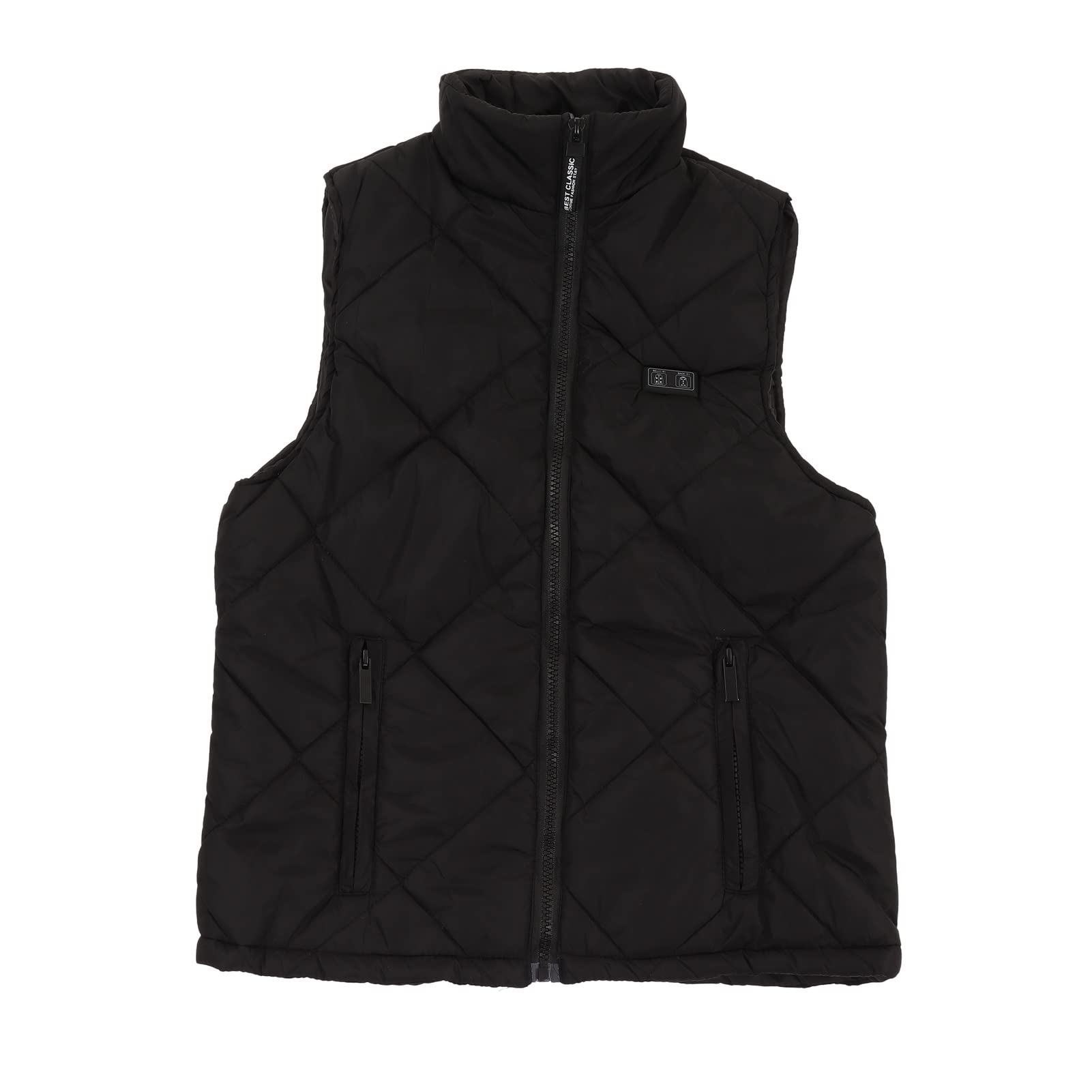 Gilet Riscaldato per Bambini a 13 Zone Giacca Riscaldante Elettrica USB Nero
