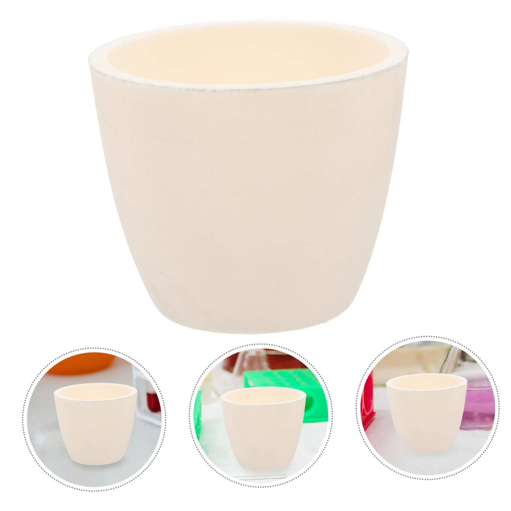 SOLUSTRE Crogiolo Resistente Alte Temperature 10ml in Ceramica di Ossido di Alluminio Riutilizzabile e Durevole per Analisi di Laboratorio