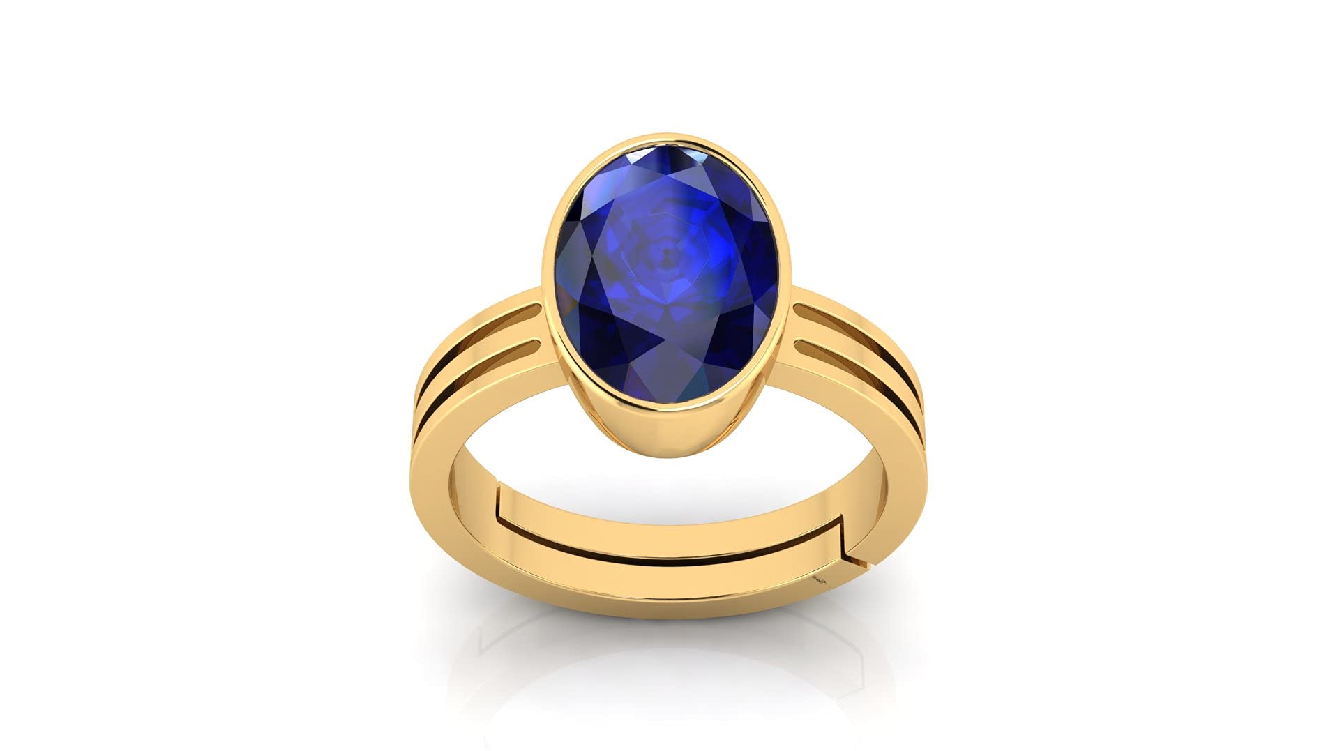Anuj Sales 15.25 Ratti 14.00 Carat Certified Original Blue Sapphire Gold Plated Ring Panchdhatu Adjustable Neelam Ring for Men & Women by Lab Certified (B09B48CGG9) Amazon Price History, Amazon Price Tracker