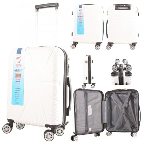 Maleta de cabina prioritaria easyJet de 45 x 36 x 20 pulgadas, también para Jet2, ligera, carcasa rígida de ABS, funda de cabina duradera de 4 ruedas, equipaje de mano de 2,2 kg, bolsa de viaje, White Maleta de cabina prioritaria easyJet de 45 x 36 x 20 pulgadas, también para Jet2, ligera, carcasa rígida de ABS, funda de cabina duradera de 4 ruedas, equipaje de mano de 2,2 kg, bolsa de viaje, White