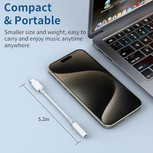 Image of Google Original Type C to 3.5 mm Headphone Audio Jack Adapter Compatible with Google Pixel 9 Pro XL /9 Pro /9 /9a /8 /8 Pro /8a /7 /7 Pro /7a, Pixel All Series, Other USB Type C Devices