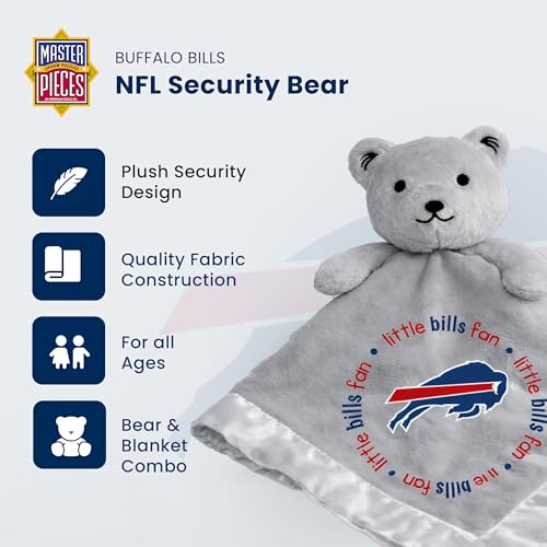 Image of Baby Fanatic NFL Baby Security Blanket Bear Snuggle Toy for Newborn Boy Girl Unisex Stuffed Animal Officially Licensed- -Buffalo Bills
