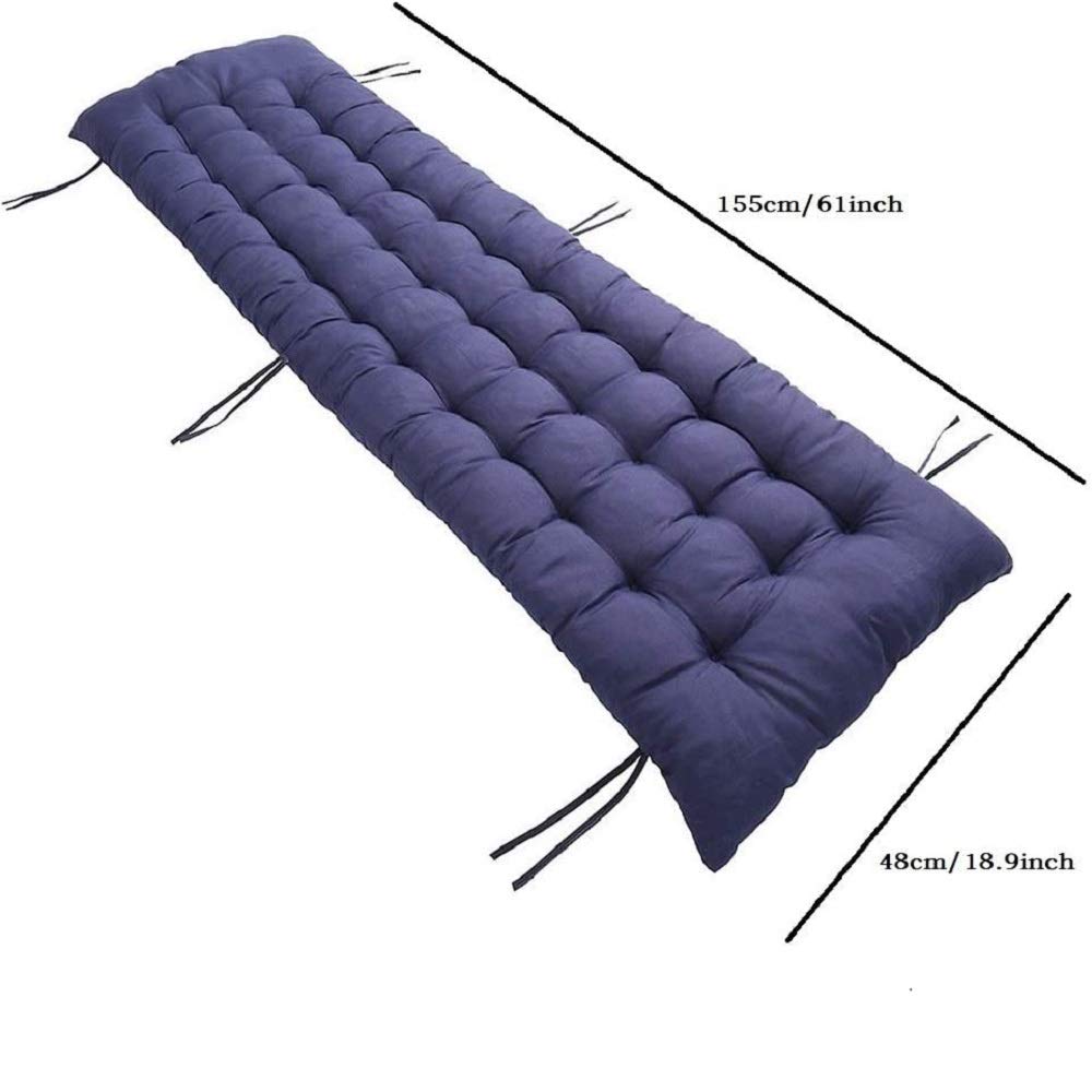 Materassino Per Sdraio 160x48x8 Cm | Morbido E Pieghevole | Per Esterno E Interno, Blu Marino - Foto 7