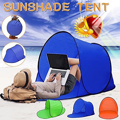 Pop Up Beach Tent,Automatic Beach Sun Shade Instant Portable Quick Cabana 1-2 Person Water Resistant, UV Protection Sun Shelter for Outdoor Traveling Hiking Camping Hunting Fishing (C)