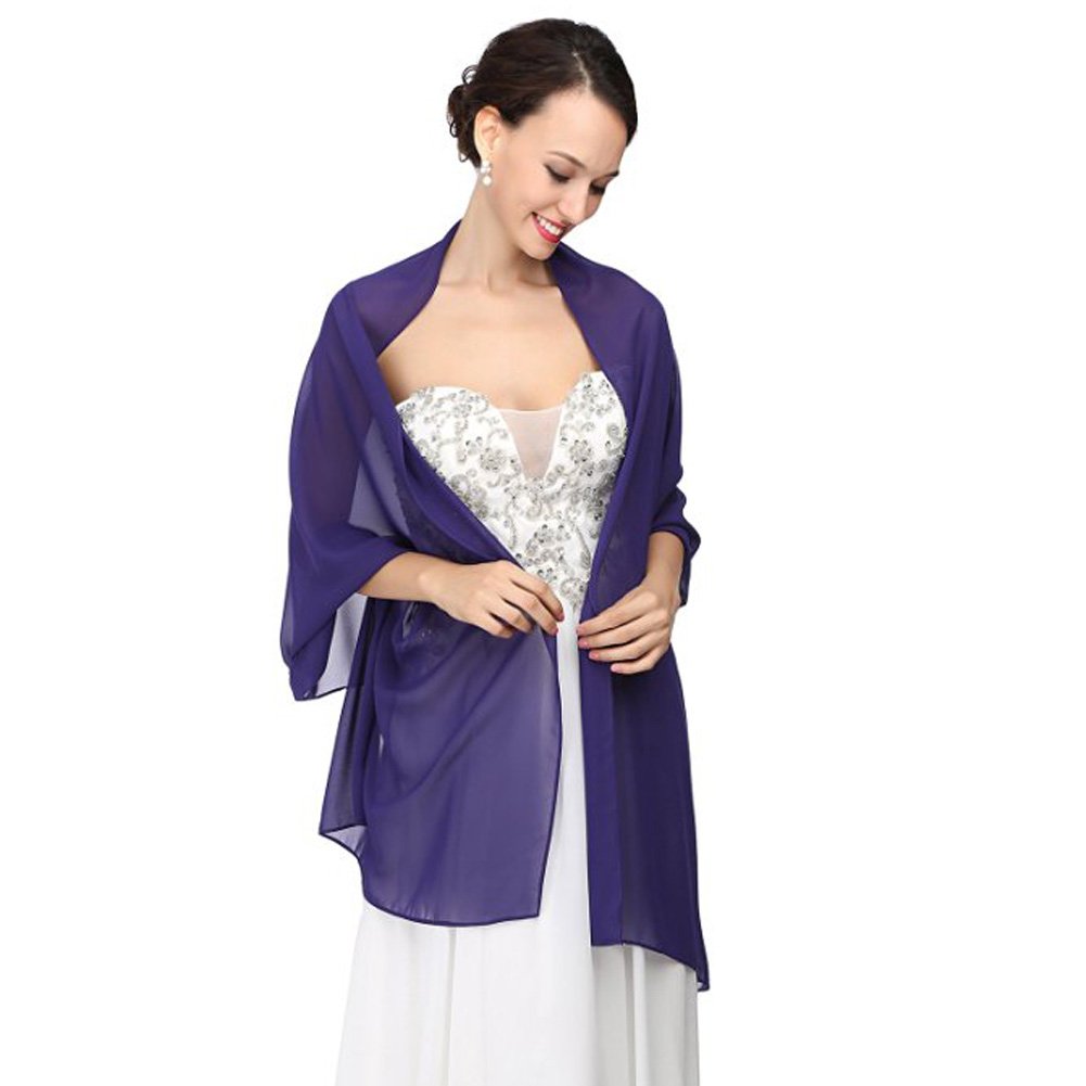 RLDRESS Womens Chiffon Bridal Evening Soft Wrap Scarf Shawl