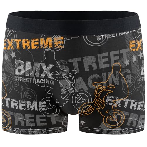 visesunny Men's Boxer Briefs Bicycle Bmx Skateboard Sport Extreme Soft Underwear Comfort Stretch Waistband Underpants S-XXL