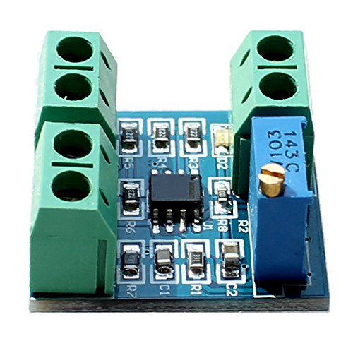 മുകളിൽ view of WINGONEER Voltage to Current Module showing terminals and potentiometer