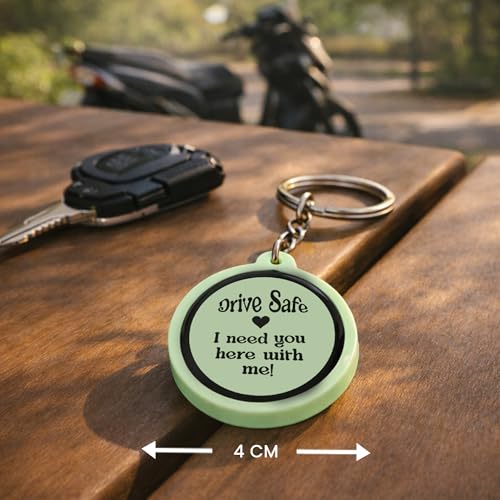 Image of Mi Glow Store Glow in Dark Keychain for Bike Men | Gift for Man | Bike Accessories | Charges in Light Glows in Dark | Key chain for Bike