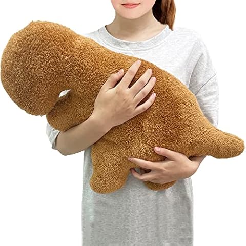 Isaacalyx Dino Nugget Pillow, 21 inch Large Soft Dinosaur Chicken Nuggets Pillow for Birthday Gifts, Dinosaur Theme Party Decorations (Tyrannosaurus Rex,Large) Cover