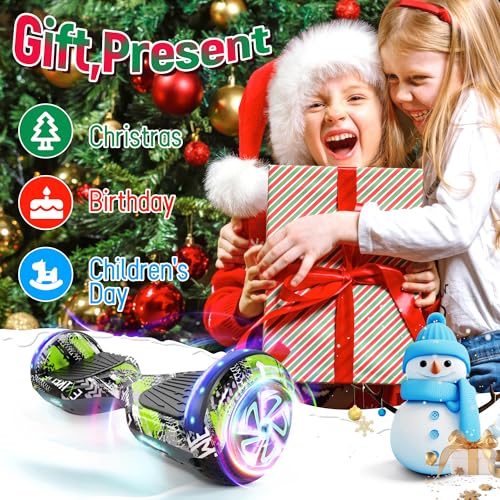 Image of LIEAGLE Hoverboard, 6.5 inch Self Balancing Scooter Hover Board with Bluetooth Wheels LED Lights for Kids Adults