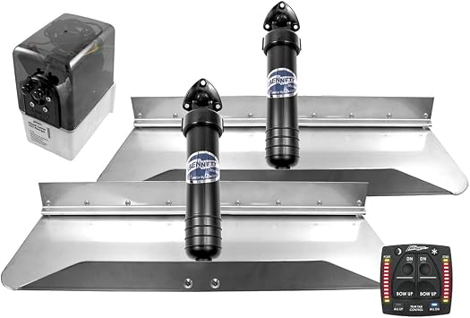 Bennett Marine 249OBI Standard Classic Hydraulic Trim Tab System with One Box Indication Unit - 24" x 9"