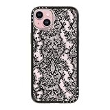 【Amazon.co.jp限定】CASETiFY コンパクト iPhone 15 Plus ケース [薄型軽量/耐衝撃/米軍MIL規格] - Lace Pattern - クリア ブラック