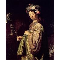 Amazon.co.jp: つの有名な絵画 - フローラ レンブラント ファン レイン