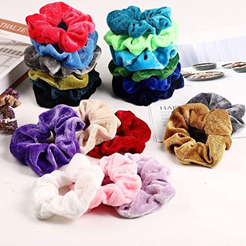 Wanxida 20 Colori Capelli Scrunchies in Velluto