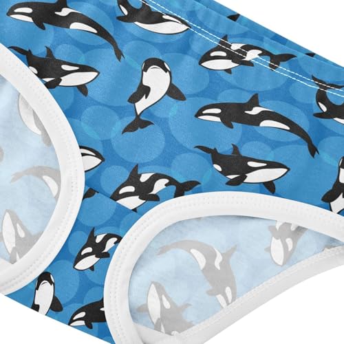 Girls' Underwear Cartoon Whale Cotton Stretch Comfort Toddler Panties4