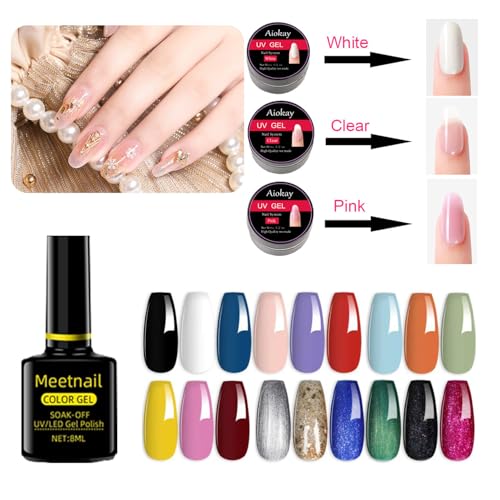 Set completo de uñas con lámpara UV LED 48W y 22 esmaltes miniatura 4