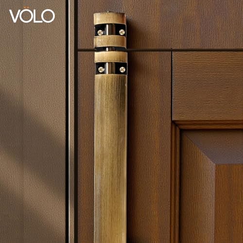 Image of VOLO Aluminium Tower Bolt with Stainless Steel Rod - Heavy Duty Door & Window Latch for Home and Office | Main Door Tower Bolt | Kundi /Chitakini | Pack of 2 Pieces (Antique Brass, 18 Inch)