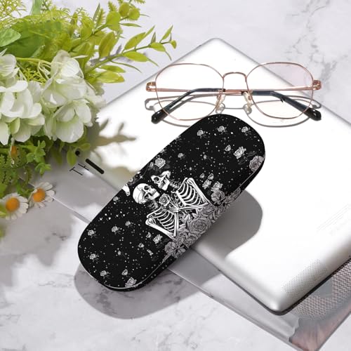 Image of Glasses Case Hard Shell,Portable Protective Eyeglasses Case, Eyeglass Holder Box with Cleaning Cloth,for Women Men