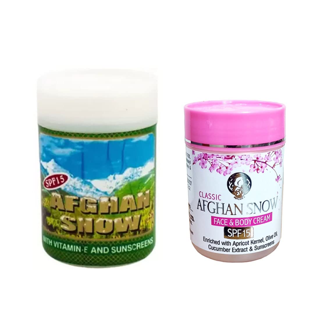 RSINC Afghan Snow Skin Cream From India With Free Classic Afghan Snow Cream 100gm SPF 15