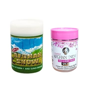 RSINC Afghan Snow Skin Cream From India With Free Classic Afghan Snow Cream 100gm SPF 15