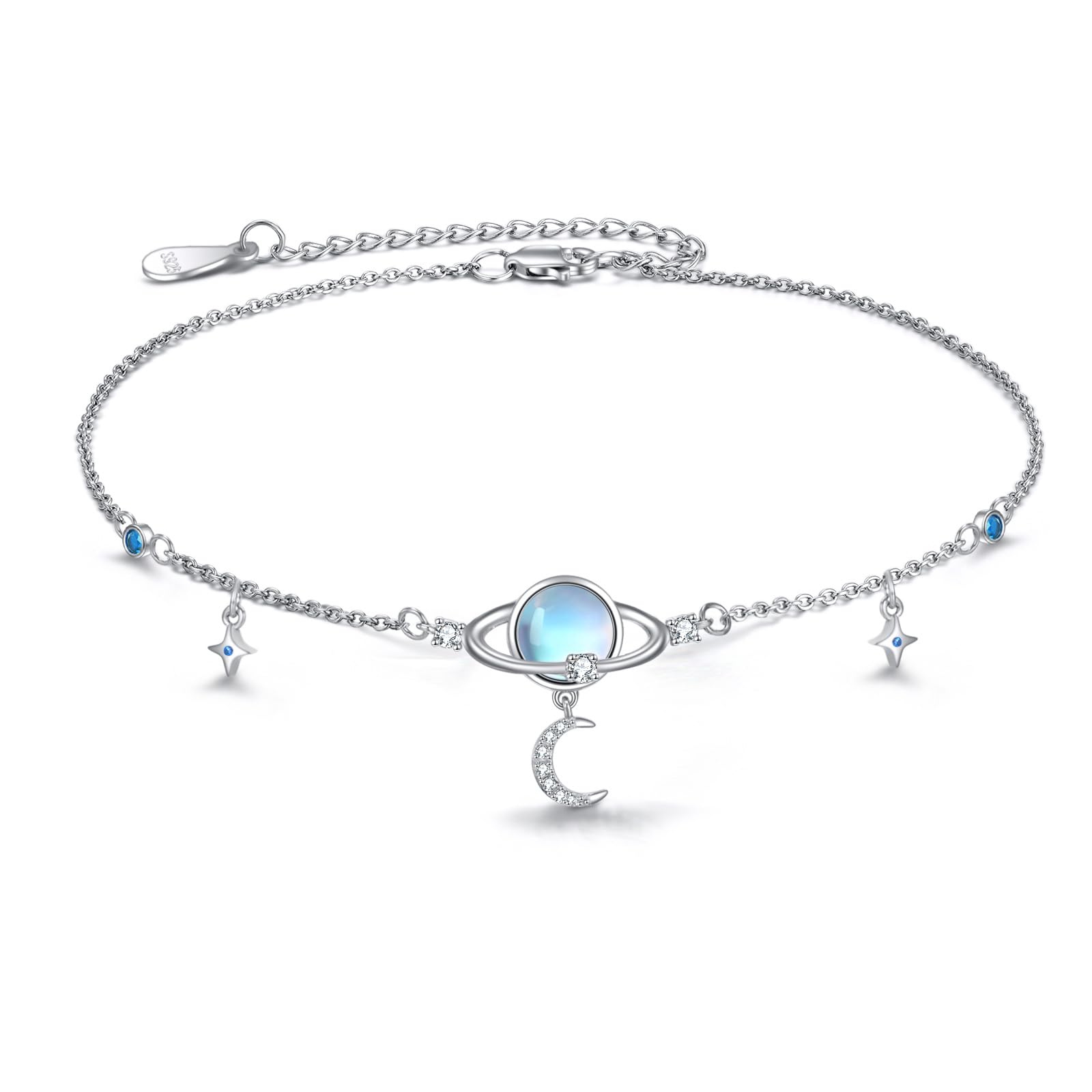 AXELUNA Cavigliera da donna in argento Sterling S925, da spiaggia e mare, cavigliera, gioiello regalo per le donne