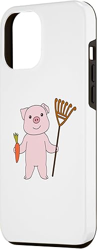 Vista 14 de iPhone 12 mini Pig Doing Garden Work Sow Gardener Case
