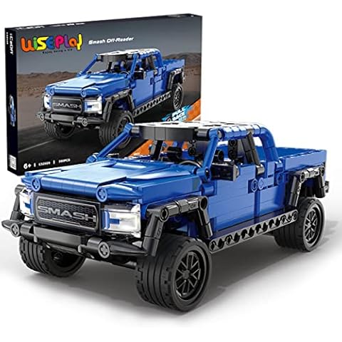 WISEPLAY Off-Road Pull Back Model Cars to Build for Kids 9-12 - 390 PCS STEM Car Building Kit for Boys 8-12 & Girls - STEM Building Toys for Boys Age 8-12 & Girls - Engineering Toys for Kids 8-10 Cover