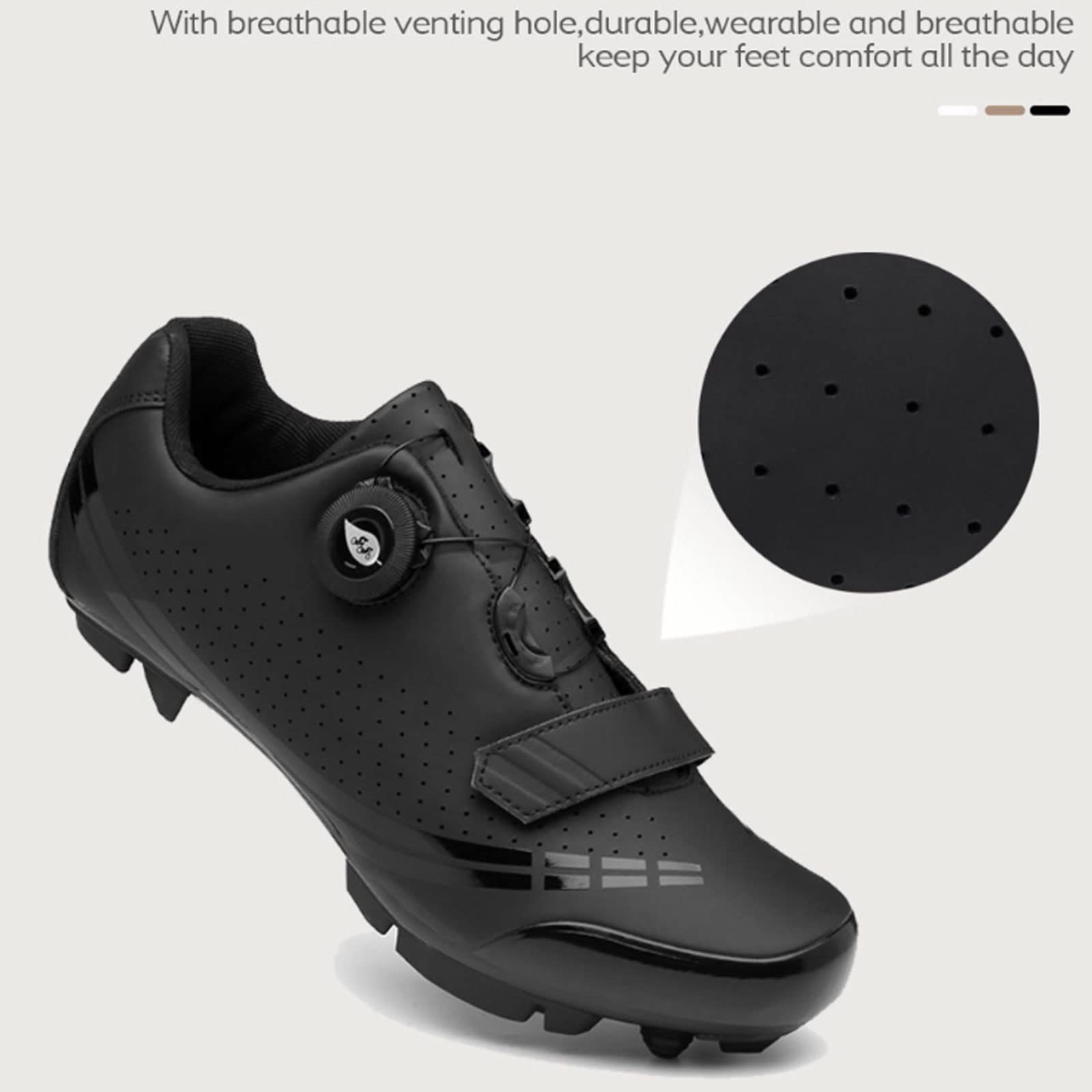 Chaussures De Cyclisme Homme - Crampons Antidérapants - VTT/Route - Taille EU 48 - Respirantes