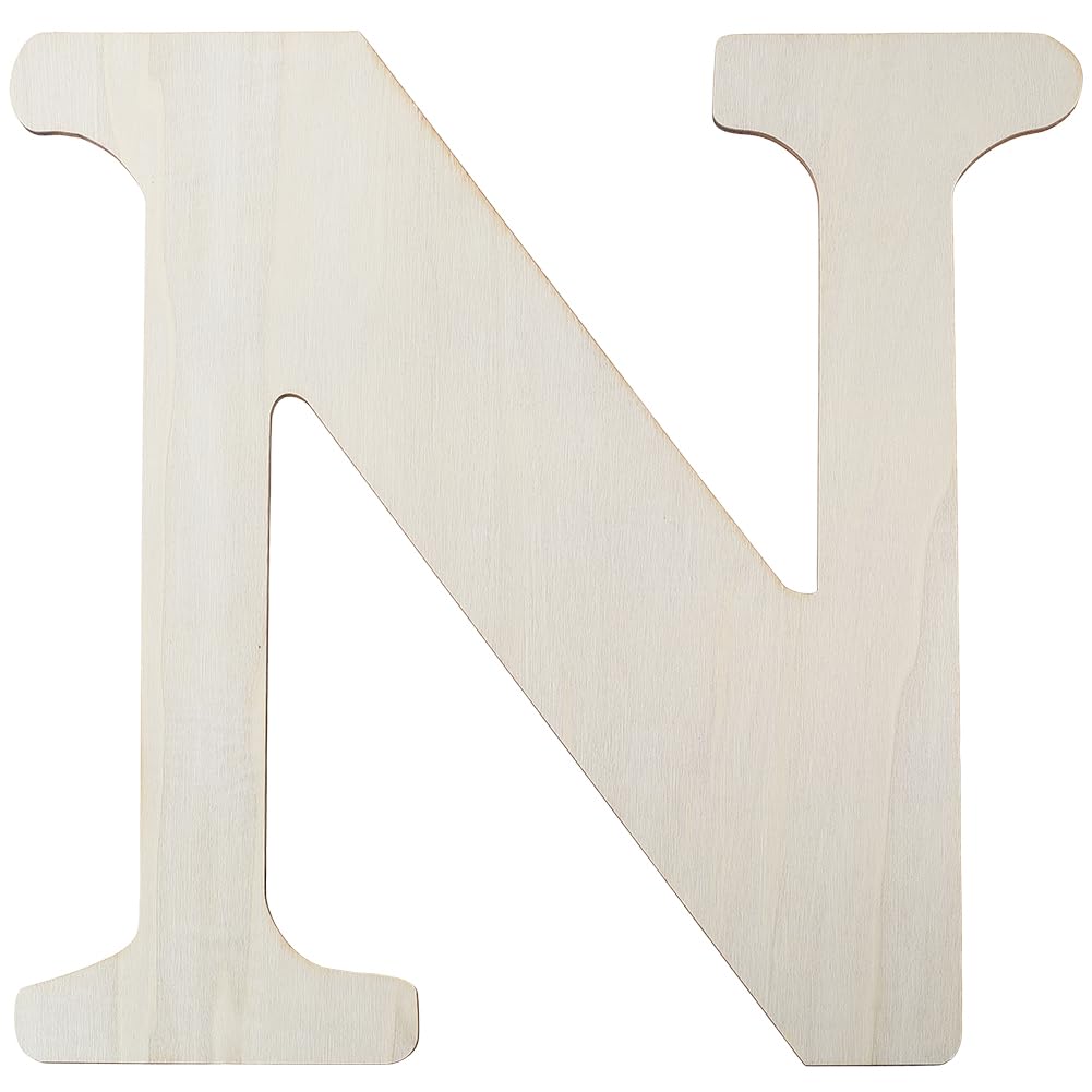Lettre N en bois pour personnaliser votre déco de Noël et anniversaire