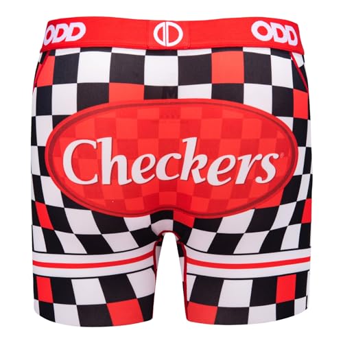 Odd Sox Men's Gift Idea Novelty Underwear Boxer Briefs, Checkers- Medium2