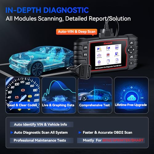 Image of iCarsoft Bidirectional OBD2 Scanner for Ben.z /Sprinter /Smart /Maybach, MB V3.0 Full System Diagnostic Tool with 35+ Reset Services, Live Data Graphing, Auto VIN, Continuous Free Upgrade
