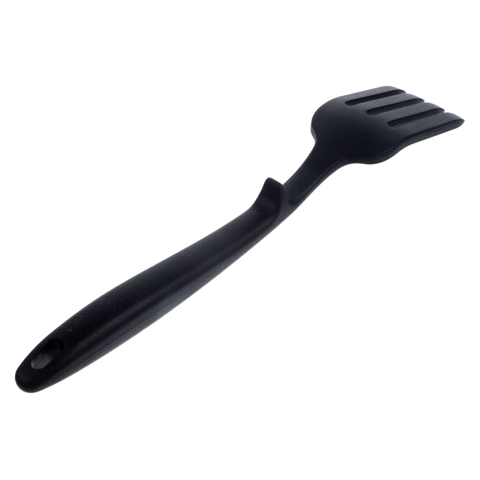 Cabilock Silicone Pasta Fork Flexible Non Stick Noodle Cooking Utensil for Kitchen Ergonomic Handle Heat Resistant for Stirring Salads and Dishes