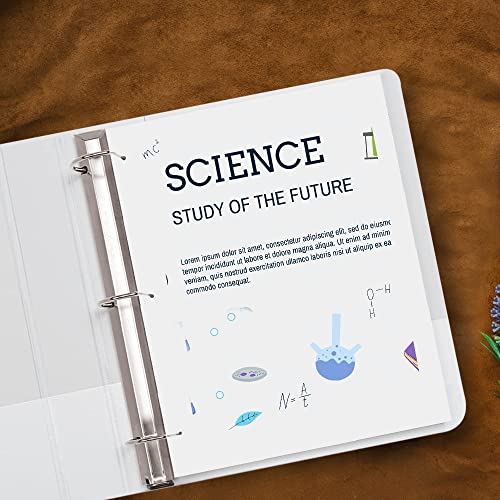 2 Pack Of 2.5” Smooth Opening Angle D-Ring View Binders, Professional Presentation Folder For Standard Pages With Inside Pockets, And Customizable Clear View Binder Pvc-Free #TOP3