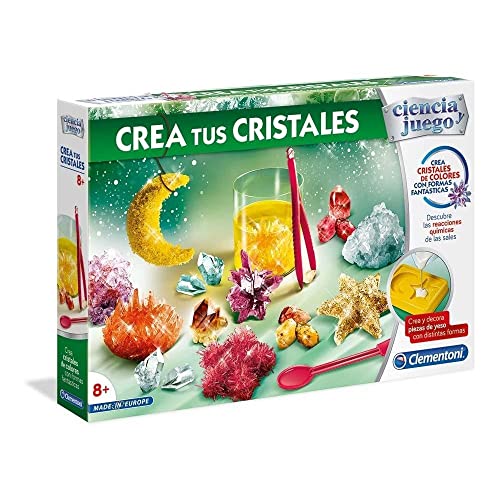 Clementoni CREA Tus Cristales, Juego científico a Partir de 8 años, Juguete en español (55288), Surtido de Colores